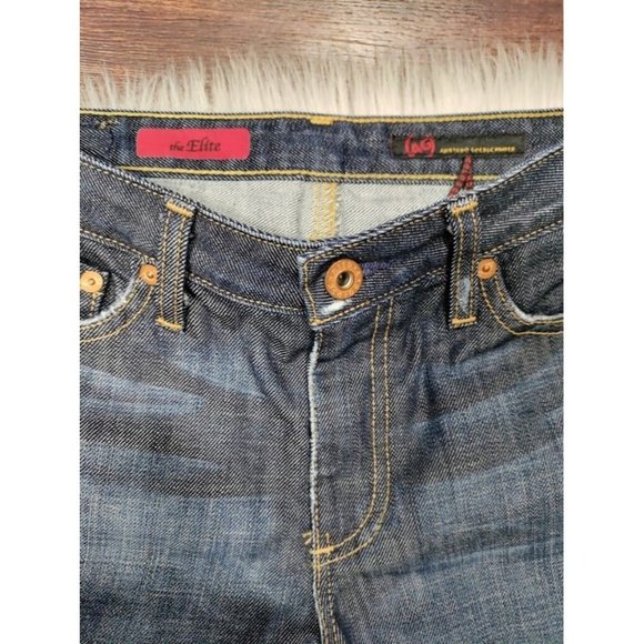 AG Adriano Goldschmied Mid Rise 90s Flare Leg Jeans Dark Denim Blue Y2K Size 27 - Picture 10 of 13